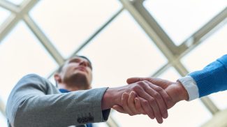 Business Handshake Low Angle